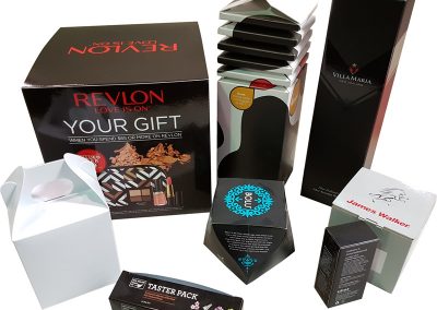 Different styles of cartons we have diecut and glued.